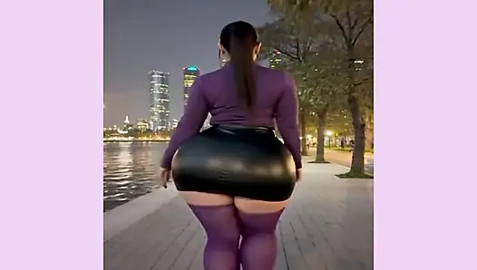 Big ass walking out of the club