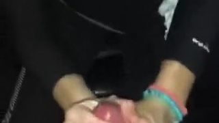 Nice cumshot on clothes