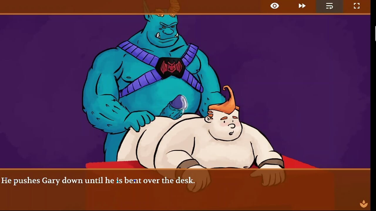 Thirsty chubby punishment stares at a big cock!