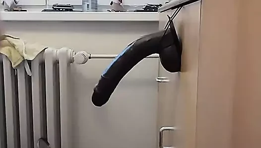 Slovak porn video – Huge dildo and Lesther Pu outfit