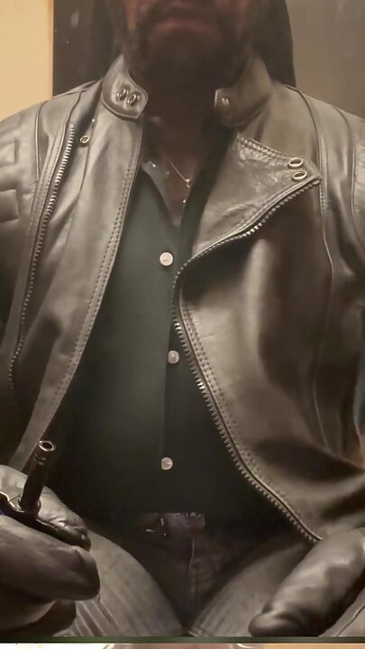 Black Leather Smoking Dad