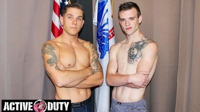 ActiveDuty - сучка Scott Finn грубо отдается новобранцу