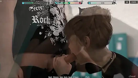 18 Plus School Girl Sucking Cock In Locker Room Cum Swallows