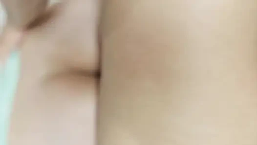 Indian girl with a plump ass, fucked by a masseuse because she was too sexy wearing a transparent satin dress