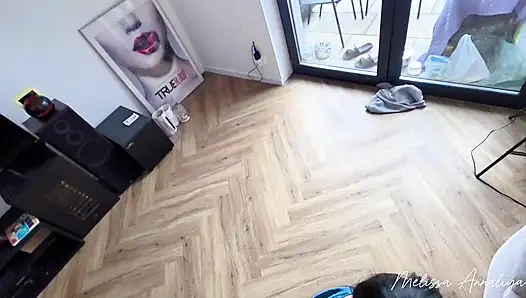 Horny Mom provoke her stepson without panties wants his big cock