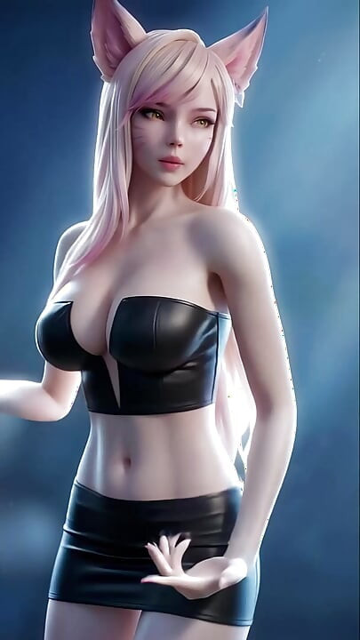 Tarian seksi Ahri (cewek mata hitam kencing - boom boom pow) hentai tanpa sensor aI dihasilkan