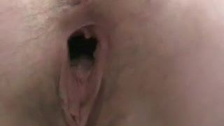 Doggystyle gaping pussy filled