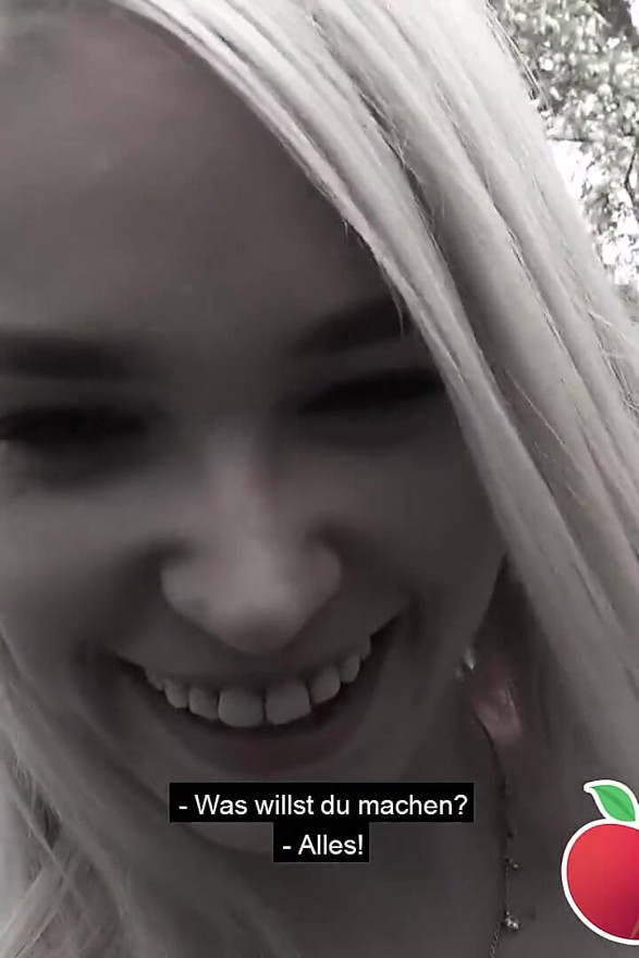 Picked up & fucked in outdoor: horny teenie Arteya swallows every last drop