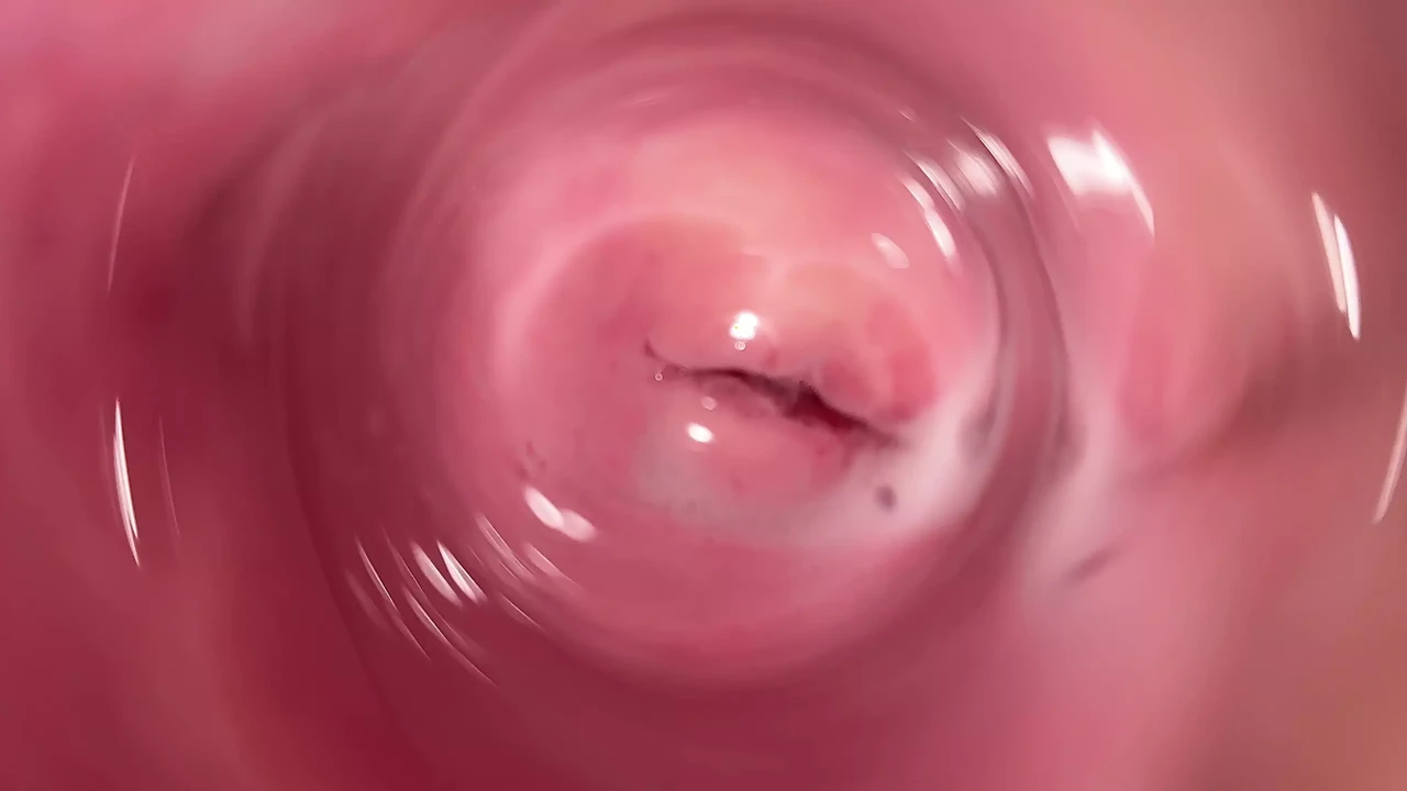 The hottest pussy spreading and internal camera in Mia's creamy vagina