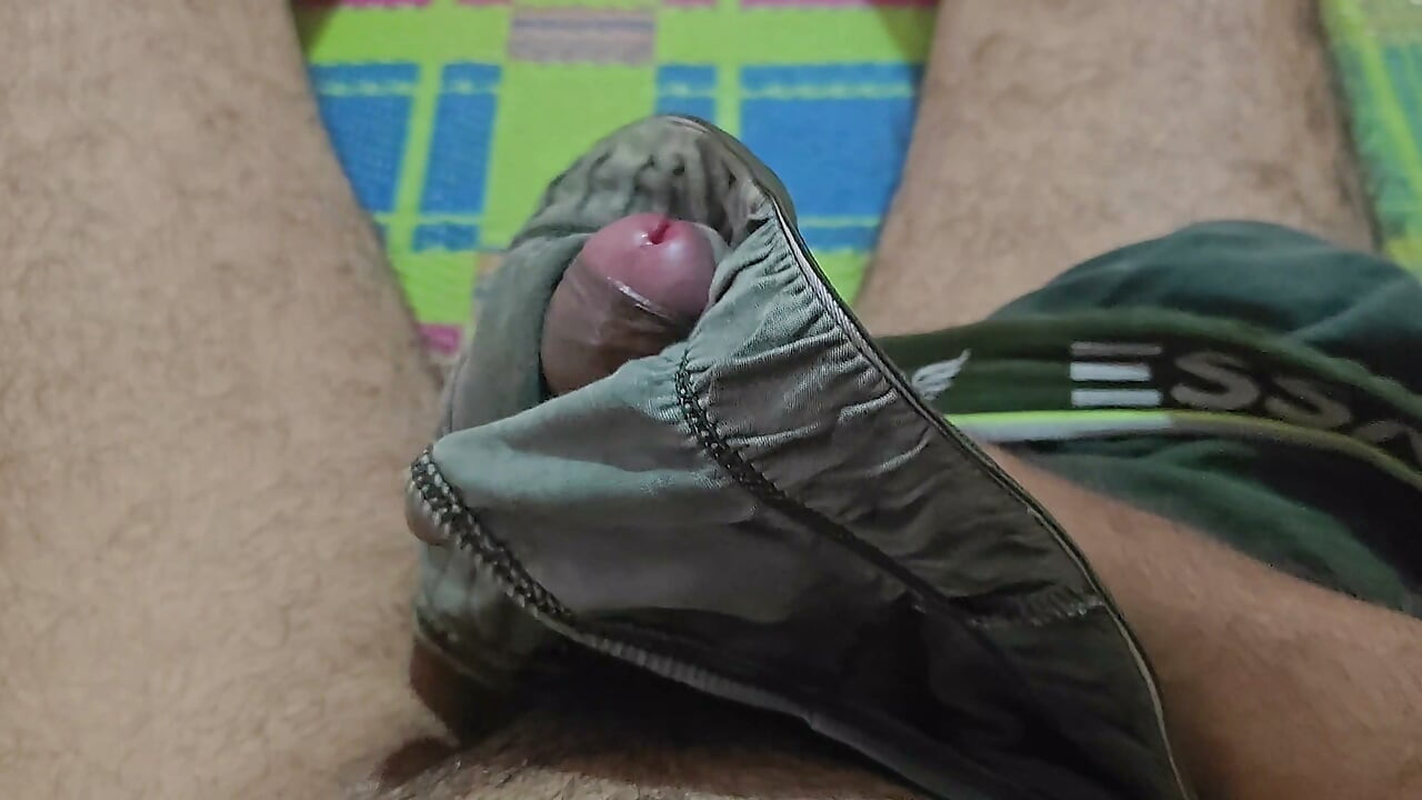 Masturbation- handjob and cum on underwear
