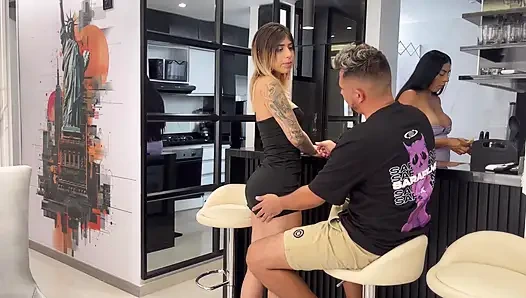 I cuckold my PREGNANT wife with my sister-in-law at our party and she ends up joining a very hot threesome