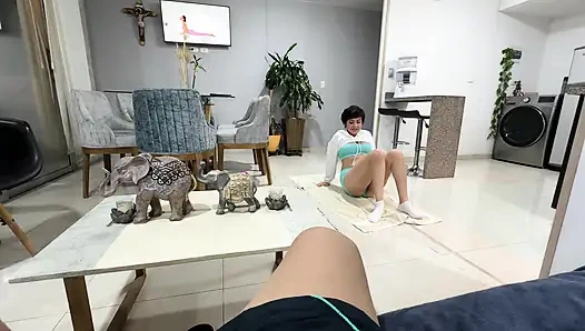 I Watch My Big Ass Amateur Stepsister Doing Very Sexy Yoga Poses and I Get Horny, so I Decide to Stick My Whole Cock in Her