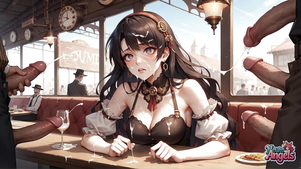 Romige steampunk verleiding: meid's slagroom-explosie