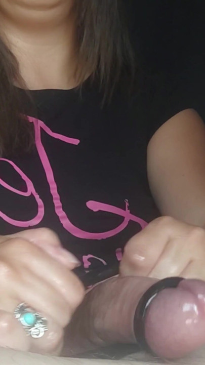 Elastic Rings Cock and Balls Handjob | Clip 1