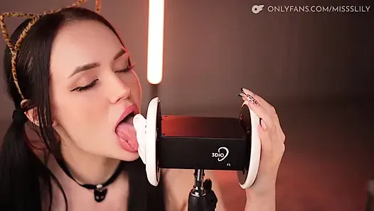 ŞEHVETLI ASMR - GÜZEL KıZ KULAKLARıNı YALıYOR, AĞıZ SESLERI, KULAK YEME, GERI SAYıM