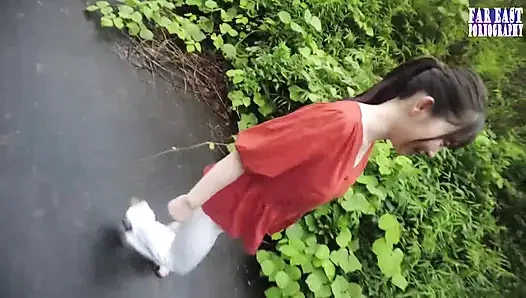 Kesintisiz serbest bırakmayı sağlayan ilk kez açık havada şeftali ile steamy t geri yürüyüş bölüm 3