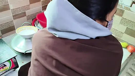 Indian hijabi stepmom fuck by stepson in the kitchen Desi xxx
