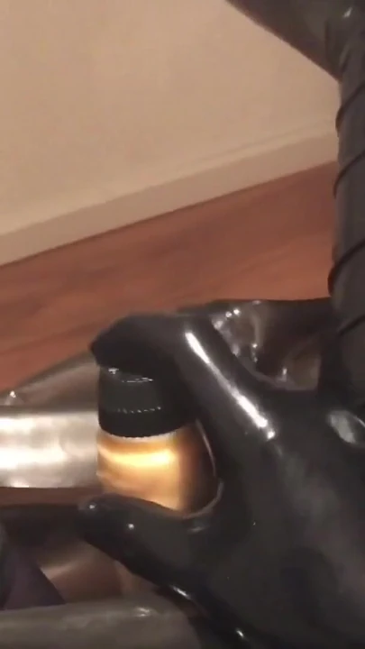 Jaw-dropping moment from "Latex Dress, PVC Coat and High Heels Masturbation"