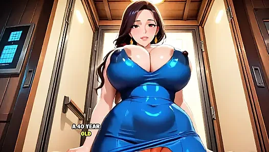 Stuck Elevator Latina MILF Creampied by Young Neighbor Cock