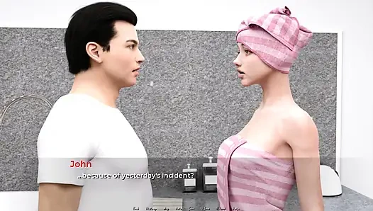 Moving Down. Wife Sucks Her Husband's Cock, Unexpected Facial Cumshot ep.8