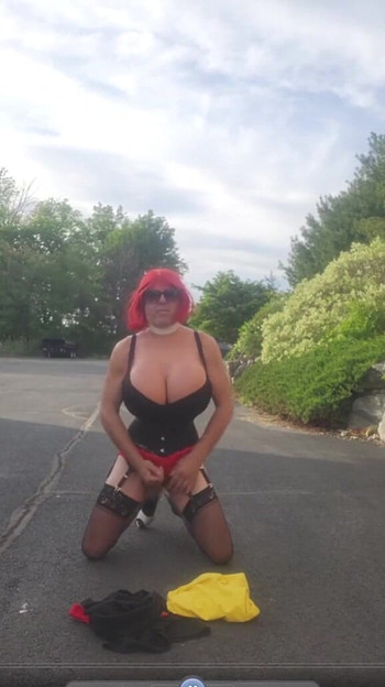 Epic moment from "DeeDeeSlut69 Crossdresser Wearing a Yellow Dress in Public then Stripping"