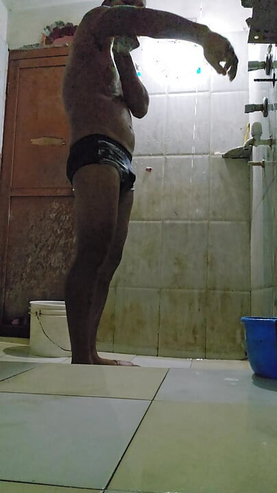 I made a video for you of me taking a shower with my big cock