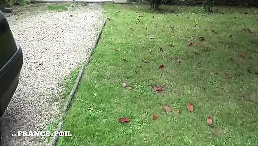 Casting of Small Titted Brunette Getting Her Tiny Asshole Pounded Outdoor