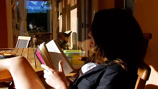 Horny stepdaughter seduces stepfather to first ass fuck