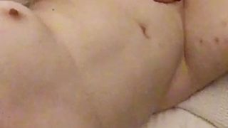 Town slut rubs her well used cunt for me