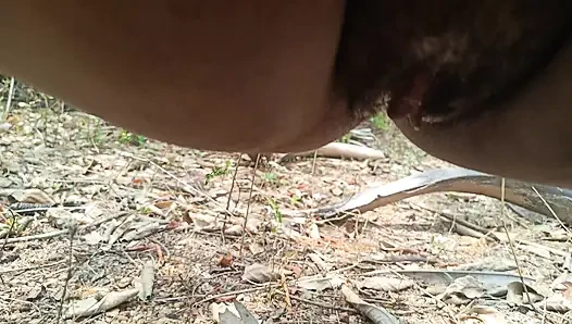 Step brother enjoying housewife breast squeeze in outdoor forest side