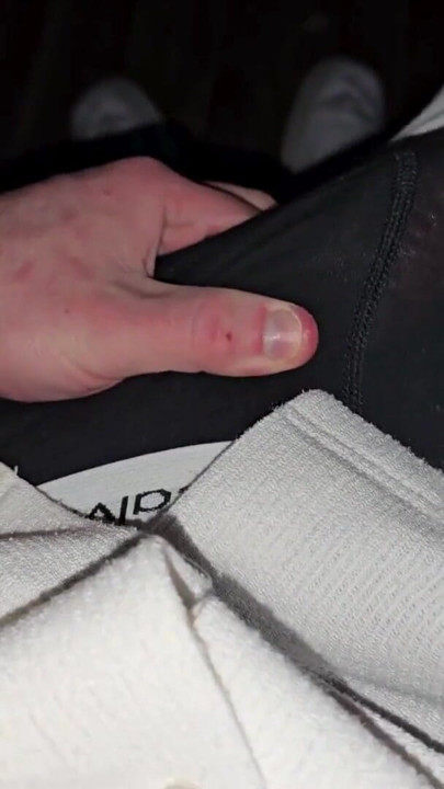 German Daddy rubs his hard bulge after work - PhantomGentX | Clip 1