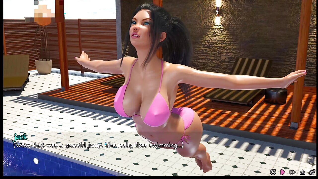 Pure love #6: Ava gave Johannes a handjob in the pool