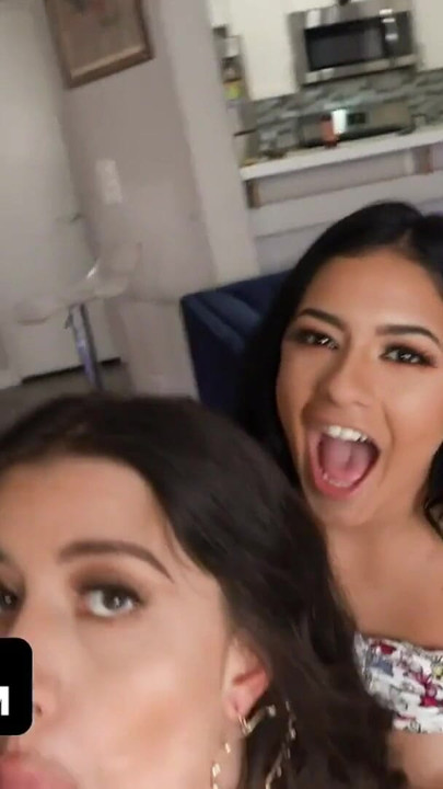 Unforgettable moment from "StayHomePOV - Buxom Latinas Sharing Lucky Stud - Full Video"
