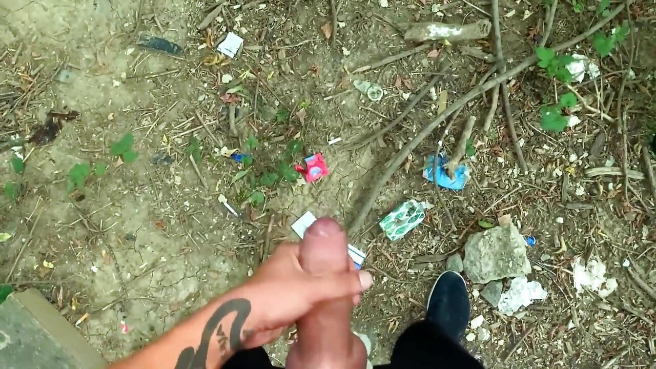 Glossy Glans with Precum Cums at the Cruising Sex Area