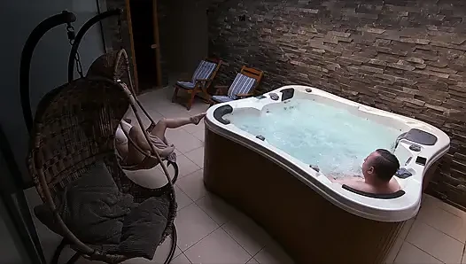 Really Hot but Risky Romantic Amateur Sex with a Stranger in a Public Wellness Dada Deville