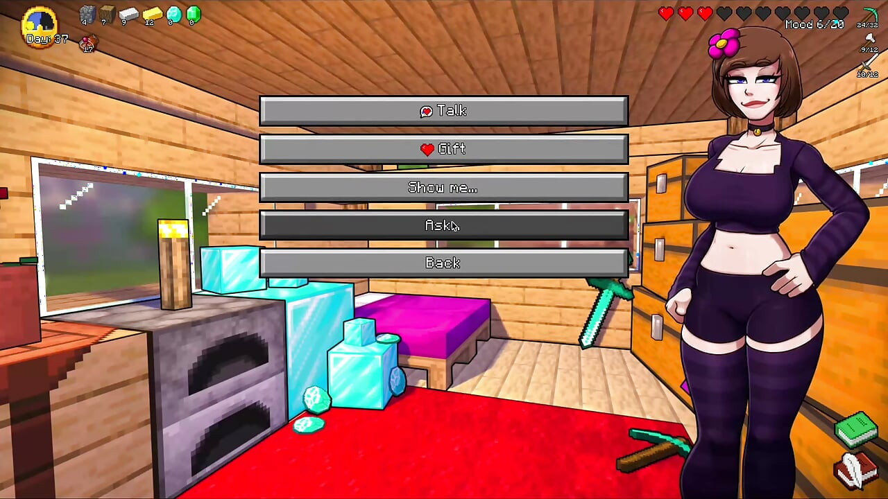 饥渴的Minecraft模仿 - Steve为了钻石从珍妮那里得到邋遢的打手枪