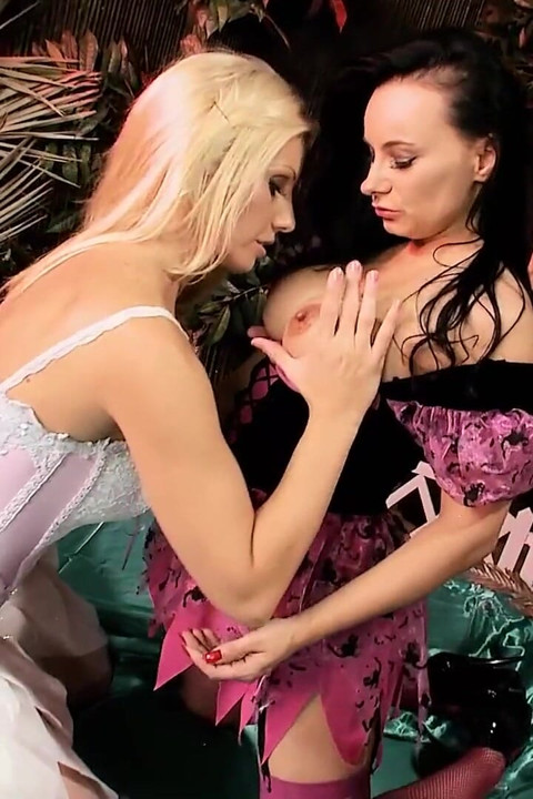 Lesby Three Wings Scene 4 Gorgeous Lesbian Fairy MILFs Eat Each Other's Pussy in Lingerie