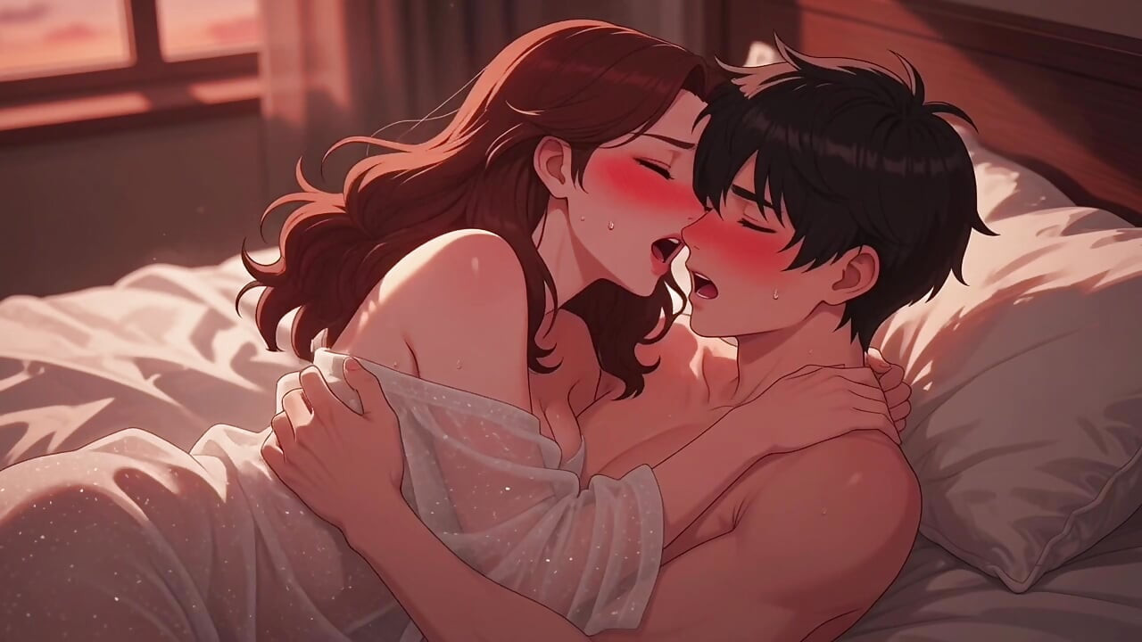 継息子は大学から戻ってきて、継母と楽しい時間を過ごしました