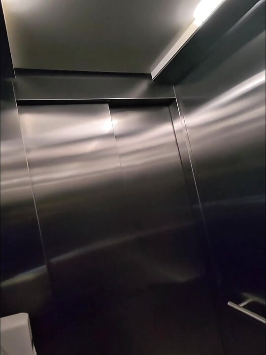 Shy Girl Gets Convinced in Elevator to Swallow a Stranger's Cum