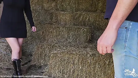 A Hot Farmer Who Dismantles a French Hottie on Straw
