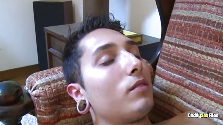DaddySexFiles Ryan Jamison Jerks His Long Curved Cock On The Sofa