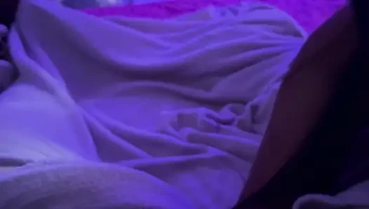 My stepsister wakes me up with a great blowjob and cumshot in her mouth.