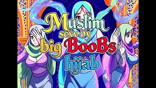 Muslimisches Mädchen mit Hijab und großen Brüsten hat den Hintern gefickt