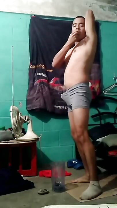 Jesus shirtless in boxer making goose cupcake smoothie video of 2020