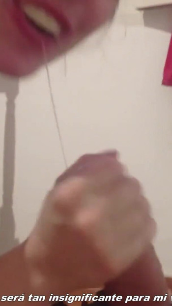 Thrilling moment from "secretary gives her boss a blowjob while humiliating her husband"