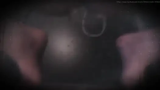 B029 Trapped in the Floor, the Slave Bathes the Queen. POV Objectification, Anal Licking, Foot Licking, and Vaginal Licking Rimm