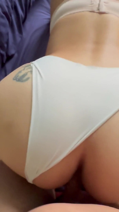 Emotional moment from "Hard sex with my girlfriend in a thong!"