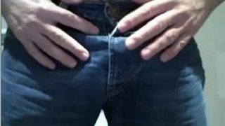 HAIRY CUB TEASING HIS COCK IN BLUE JEANS