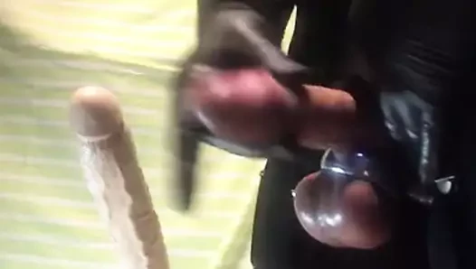 MASTURBATION COCK RING BUT PLUG IN ASSHOLE