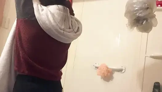 Tiny Nature Tit Hana so Nice Her in Bathroom Finish Shower